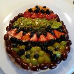 We had fruit pizza for dessert, masterpiece by Britton!