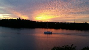 Enjoying the sunset in Florida with some girlfriends.