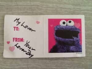 Cookie Monster valentine